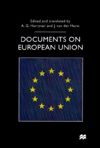 Cover for Jan Van Der Harst · Documents on European Union (Documents in Contemporary History) (Hardcover Book) (1997)