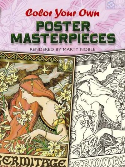 Cover for Marty Noble · Color Your Own Poster Masterpieces - Dover Art Coloring Book (Paperback Bog) (2008)