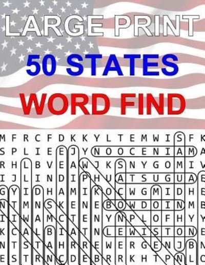 Cover for Lil Book Club · 50 States Large Print Word Find (Paperback Book) (2016)