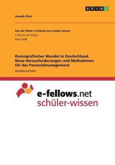 Cover for Choi · Demografischer Wandel in Deutschla (Book) (2016)