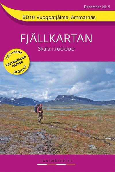 Cover for Lantmäteriet · Fjällkartan BD: Vuoggatjålme-Ammarnäs  1:100 000  (Pretex) (Hardcover Book) (2016)