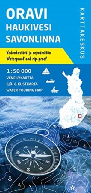 Cover for Oravi Haukivesi Savonlinna - Water touring map (Map) (2019)