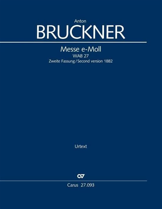 Cover for Bruckner · Messe e-Moll (Klavierauszug) (Book)