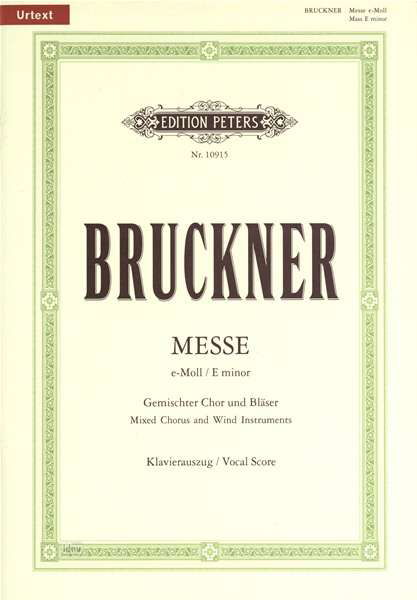 Cover for Anton Bruckner · Mass in E minor WAB 27 (2nd Version, 1882) (Partitur) (2005)