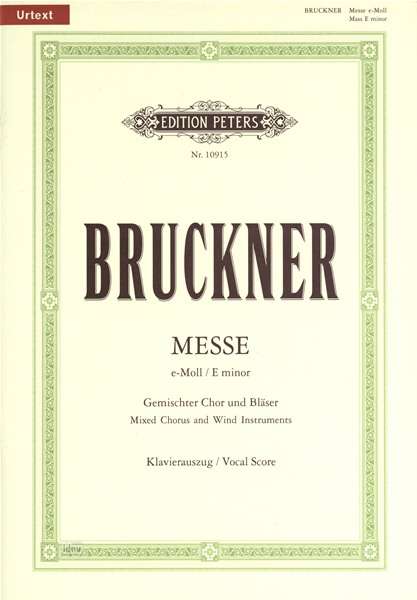 Cover for Anton Bruckner · Mass in E minor WAB 27 (2nd Version, 1882) (Sheet music) (2005)