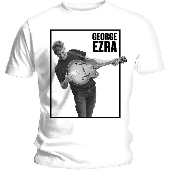 George Ezra Ladies T-Shirt: Guitar (Skinny Fit) - George Ezra - Merchandise - Global - Apparel - 5055979921806 - 