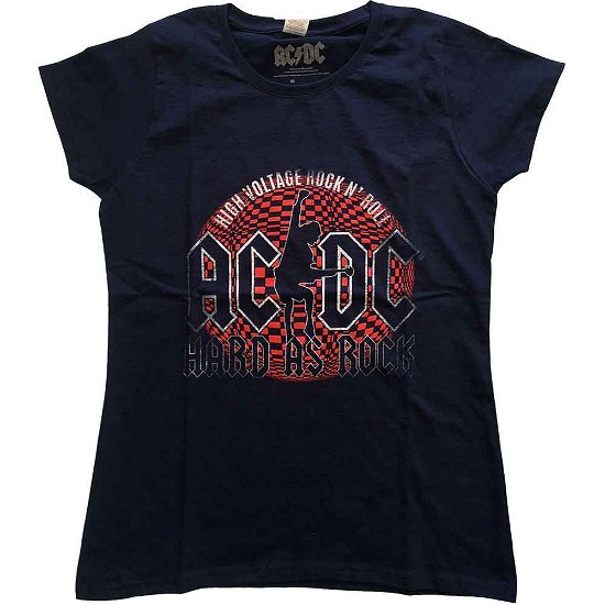 AC/DC Ladies T-Shirt: Hard As Rock - AC/DC - Mercancía -  - 5056368681806 - 