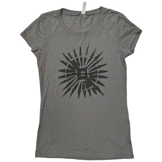 U2 Ladies T-Shirt: Songs of Innocence Disc Art (Grey) (Ex-Tour) - U2 - Fanituote -  - 5056561066806 - perjantai 21. heinäkuuta 2023