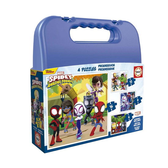 Puzzle -6-9-12-16 Spidey & His Amazing Friends (80-19580) - Educa - Merchandise - Educa - 8412668195806 - 