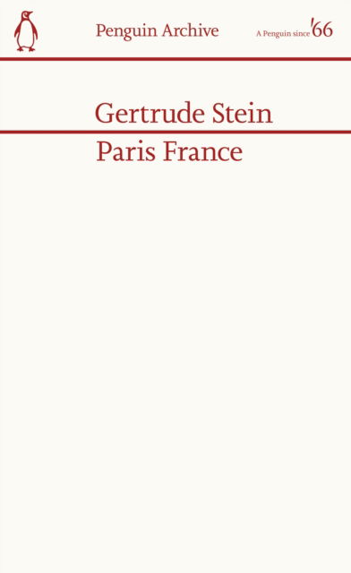 Cover for Gertrude Stein · Paris France - Penguin Archive (Paperback Book) (2025)