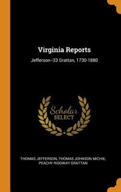 Cover for Thomas Jefferson · Virginia Reports (Hardcover Book) (2018)