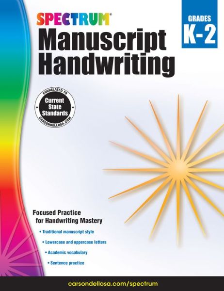 Spectrum Manuscript Handwriting, Grades K - 2 - Spectrum - Böcker - Spectrum - 9781483813806 - 15 januari 2015