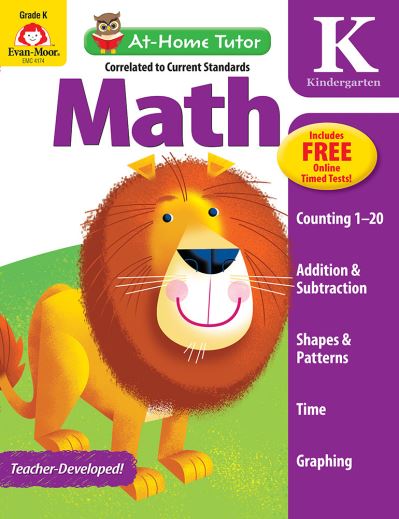 Cover for Evan-Moor Educational Publishers · At Home Tutor Math, Grade K (Paperback Book) (2014)