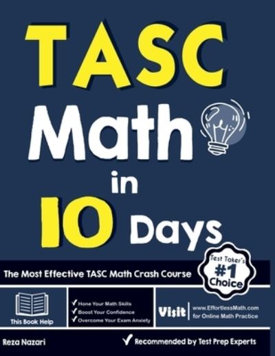 Cover for Reza Nazari · TASC Math in 10 Days (Paperback Book) (2020)