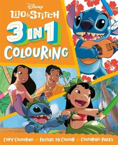 Cover for Walt Disney · Disney Lilo &amp; Stitch: 3 in 1 Colouring (Paperback Book) (2023)