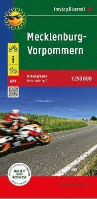 Cover for Mecklenburg-West Pomerania, motorcycle map 1:250,000, freytag &amp; berndt (Map) (2022)