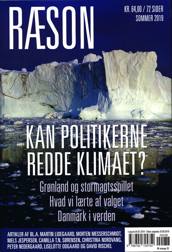 Cover for Nyhedsmagasinet RÆSON: RÆSON Sommer 2019 (RÆSON38) (Sewn Spine Book) [1st edition] (2019)