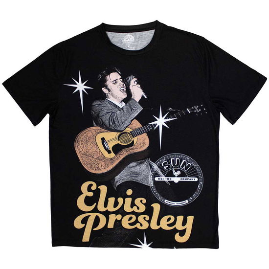 Sun Records Unisex Sublimation T-Shirt: Elvis Mic - Sun Records - Merchandise -  - 5056737251807 - April 26, 2024