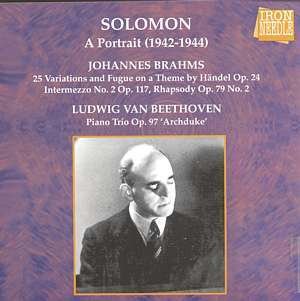 Cover for Solomon · Solomon-a Portrait (1942-1944) (CD)