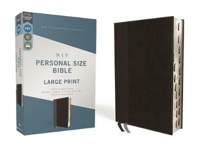 Cover for Zondervan · NIV, Personal Size Bible, Large Print, Leathersoft, Black, Red Letter, Thumb Indexed, Comfort Print (Kunstlederbuch) (2021)