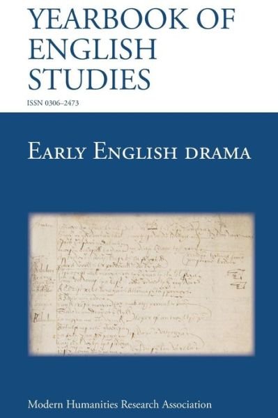 Cover for Pamela M King · Early English Drama (Yearbook of English Studies (43) 2013) (Paperback Book) (2013)