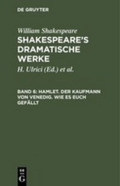 Cover for Shakespeare · Hamlet. Der Kaufmann von Ve (Book) (1901)