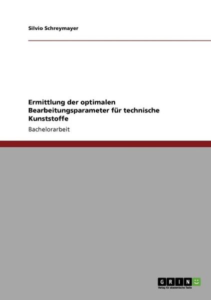 Cover for Schreymayer · Ermittlung der optimalen Be (Book) [German edition] (2008)