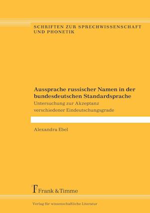 Cover for Ebel · Aussprache russischer Namen in der (Book)