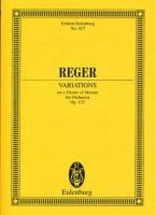 Cover for Max Reger · Variations &amp; Fugue Op 132 (Paperback Book) (1985)