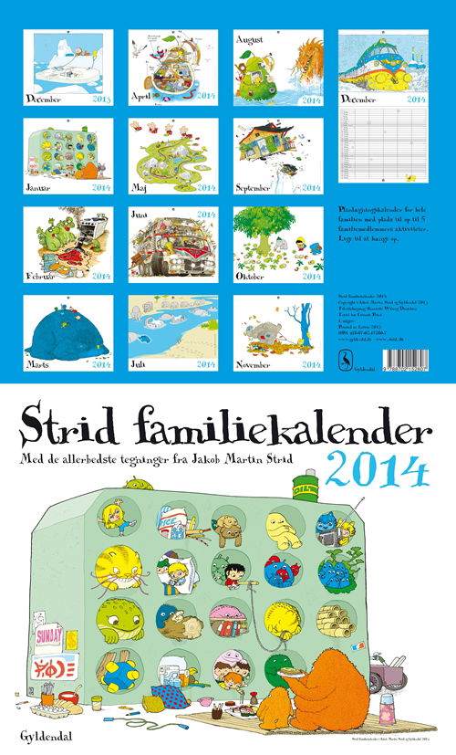 Cover for Jakob Martin Strid · Strid Familiekalender 2014 (Sewn Spine Book) [1. Painos] (2013)