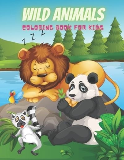 Cover for Rachel Madeley · WILD ANIMALS - Coloring Book For Kids (Pocketbok) (2020)