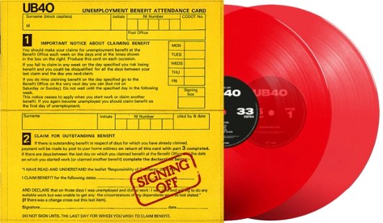 Cover for Ub40 · Signing Off (LP) [Red Vinyl edition] (2023)