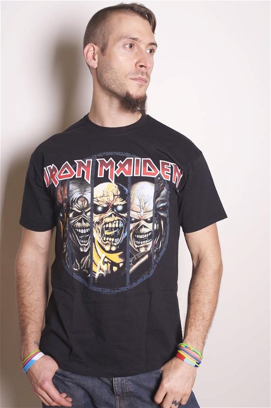 Iron Maiden Unisex T-Shirt: Eddie Evolution - Iron Maiden - Fanituote - ROFF - 5055295344808 - maanantai 27. toukokuuta 2013