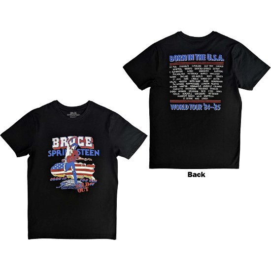 Bruce Springsteen Unisex T-Shirt: Born In The USA '85 (Back Print) - Bruce Springsteen - Produtos -  - 5056561091808 - 