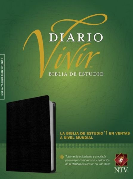 Cover for Tyndale House Publishers · Biblia De Estudio Del Diario Vivir-ntv (Leather Book) [Black Bonded] (2015)