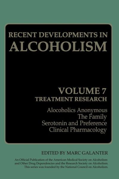 Cover for Marc Galanter · Recent Developments in Alcoholism: Treatment Research - Recent Developments in Alcoholism (Paperback Book) [Softcover reprint of the original 1st ed. 1989 edition] (2013)