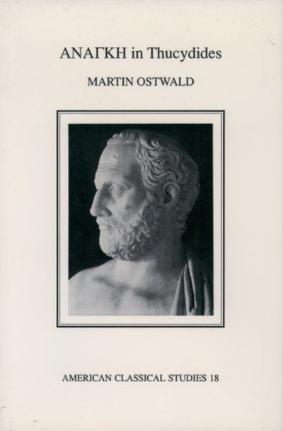 Cover for Martin Ostwald · Anangke in Thucydides - Society for Classical Studies American Classical Studies (Paperback Book) (1988)
