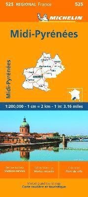 Midi-Pyrenees - Michelin Regional Map 525 - Michelin - Books - Michelin Editions des Voyages - 9782067258808 - January 19, 2023