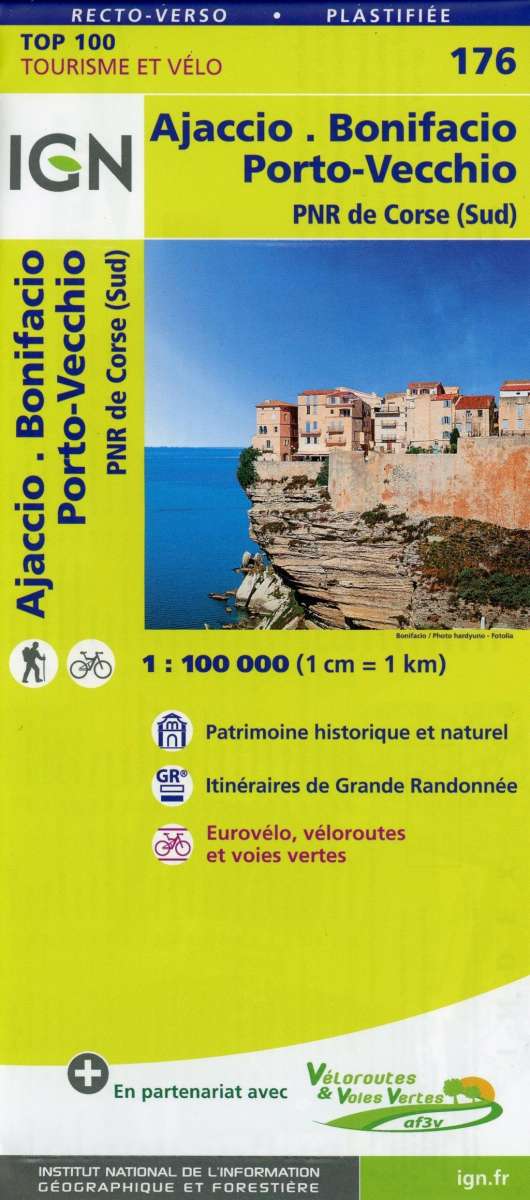 TOP100: 176 Ajaccio - Bonifacio - Porto-Vecchio - Corse de Sud - Ign - Boeken - IGN - 9782758547808 - 1 mei 2019