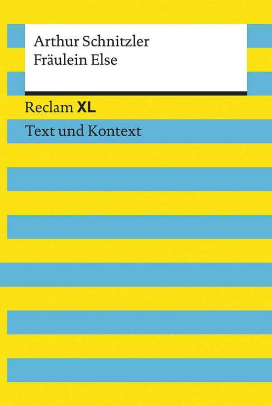 Reclam XL.19380 Schnitzler:Fräul.Else - Arthur Schnitzler - Książki -  - 9783150193808 - 