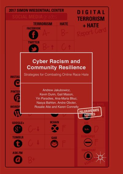 Cover for Andrew Jakubowicz · Cyber Racism and Community Resilience: Strategies for Combating Online Race Hate - Palgrave Hate Studies (Paperback Book) [Softcover reprint of the original 1st ed. 2017 edition] (2018)
