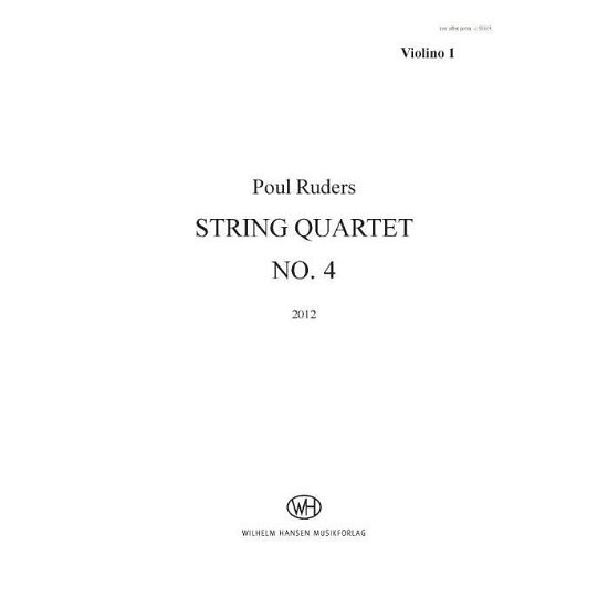 Cover for Poul Ruders · Ruders String Quartet No.4 Pts (Partitur) (2015)