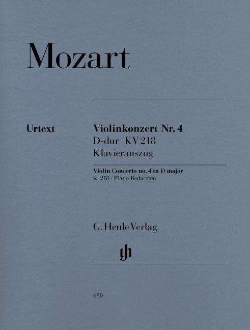 Cover for Mozart · Violinkonz.4 D-Dur.218,Kl.HN680 (Bog) (2018)