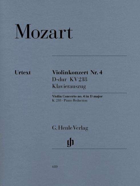 Cover for Mozart · Violinkonz.4 D-Dur.218,Kl.HN680 (Buch) (2018)