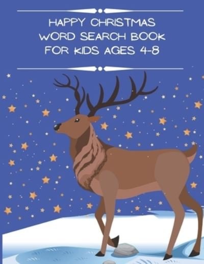 Cover for Qestro Restro · Happy Christmas Word Search Book for Kids Ages 4-8 (Pocketbok) (2020)