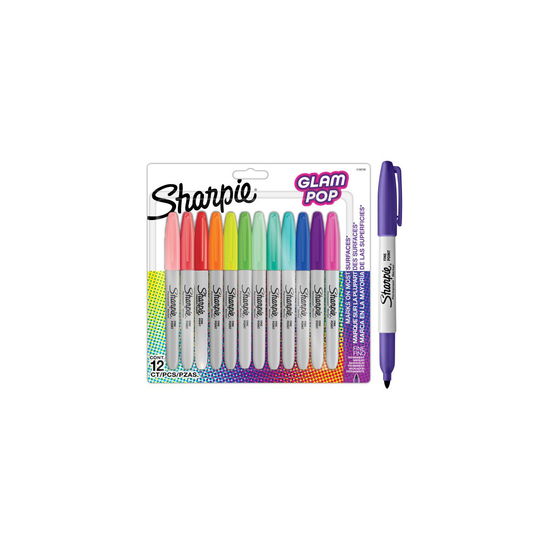 Sharpie Marker Permanentmarker Fine Glam Pop 12er - Sharpie - Fanituote -  - 3026981987809 - keskiviikko 1. toukokuuta 2024