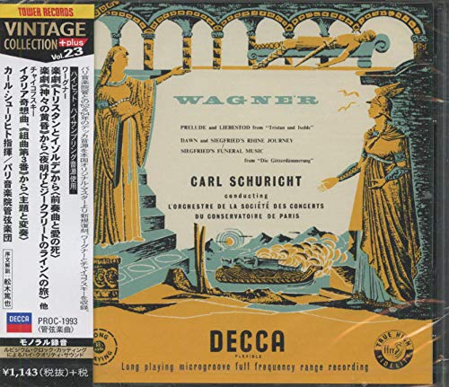 Cover for Carl Schuricht · Wagner: Tristan Und Isolde / Capriccio Italien (CD) [Japan Import edition] (2022)