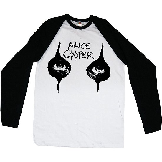 Alice Cooper Unisex Raglan T-Shirt: Eyes - Alice Cooper - Produtos - Global - Apparel - 5055979917809 - 