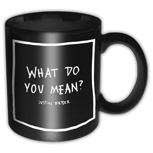 Cover for Justin Bieber · Justin Bieber Boxed Standard Mug: What Do You Mean (Krus) [Black edition]