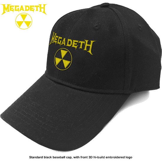 Cover for Megadeth · Megadeth Unisex Baseball Cap: Hazard Logo (CLOTHES) [Black - Unisex edition]